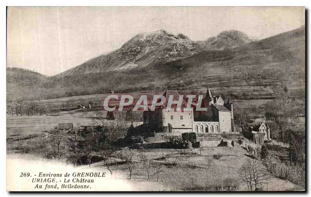 Umgebung von GRENOBLE - Das Schloss - Im Hintergrund, Belledonne - Vorderseite
