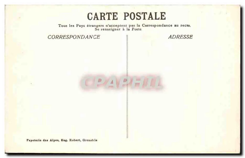 St. Martin d'Uriage — La Villa des Tilleuls — Papeterie des Alpes, Eug. Robert, Grenoble - Rückseite