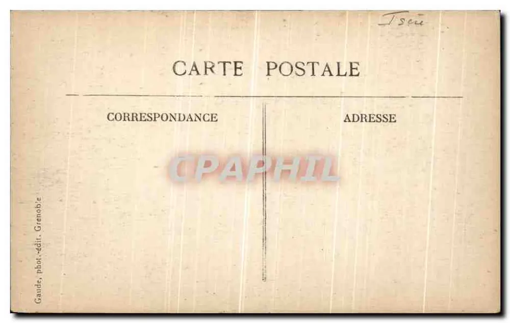 Vizille — Die monumentale Pforte und das Schloss — Gaude, photo-verlag Grenoble - Rückseite