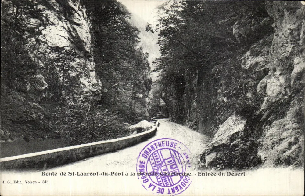 Route von St-Laurent-du-Pont zur Grande Chartreuse — Eingang in das Wüste — J. G., Verlag, Voiron - 345 - Vorderseite