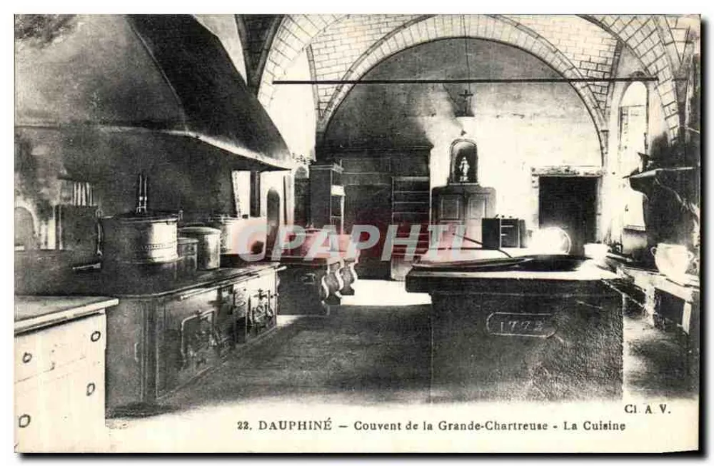 Dauphiné — Kloster der Grande-Chartreuse — Die Küche — Ci A V. - Vorderseite