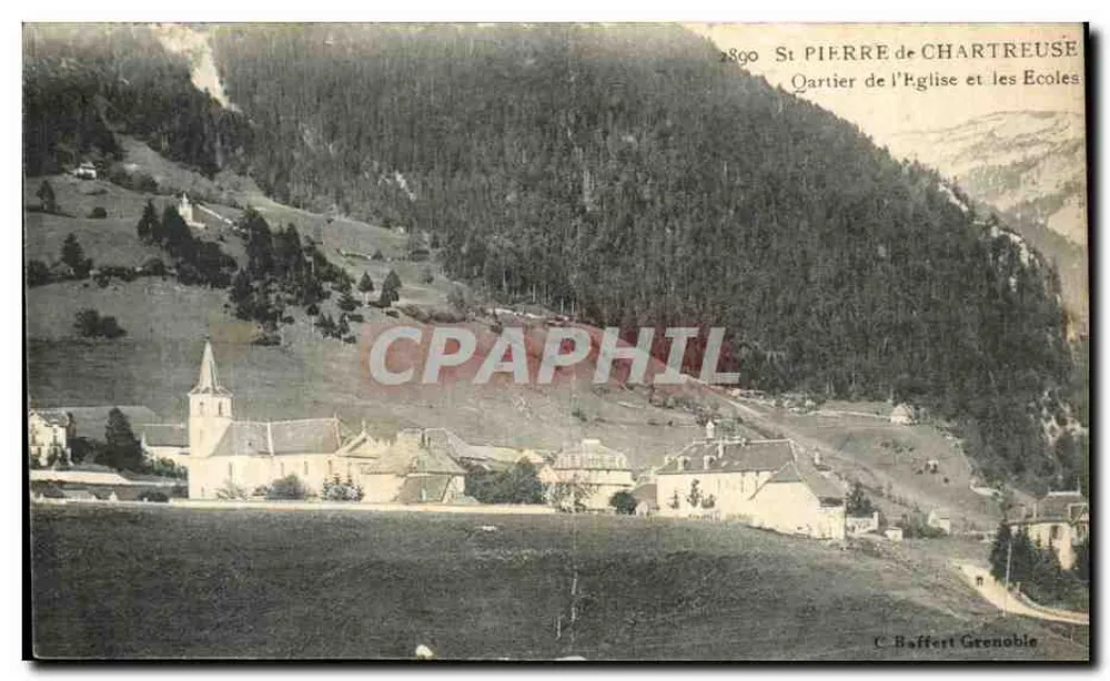Saint-Pierre-de-Chartreuse — Quartier de l'Église et les Écoles — C. Baffert Grenoble - Vorderseite