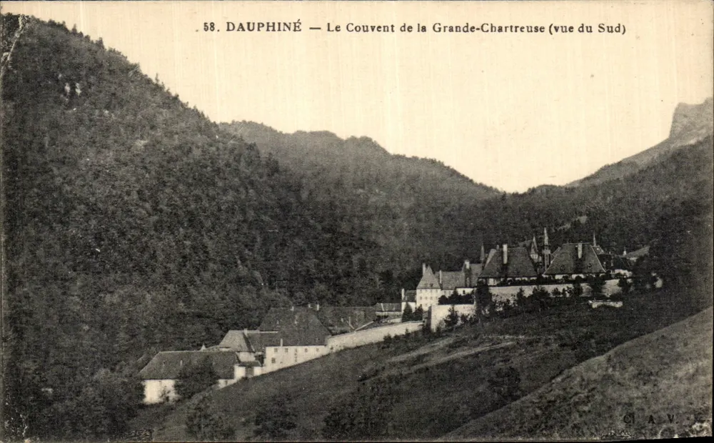 Dauphiné — O Convento da Grande-Chartreuse (vista do Sul) — Clav V. 58 - Frente