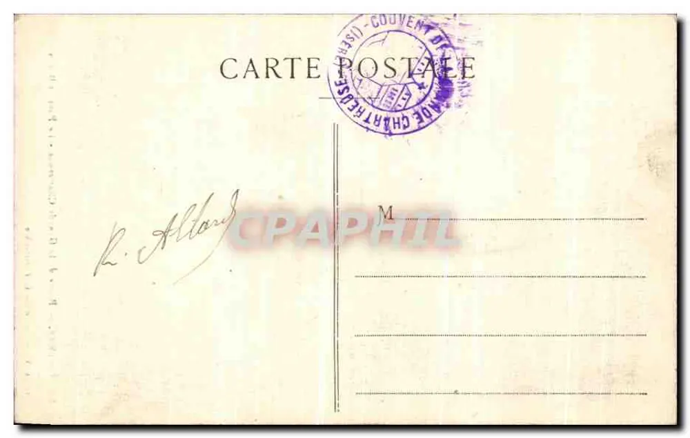 Dauphiné — Route de la Grande Chartreuse — Le Pont St-Bruno — CL A. V. — Collection L. P. Grenoble - Rückseite