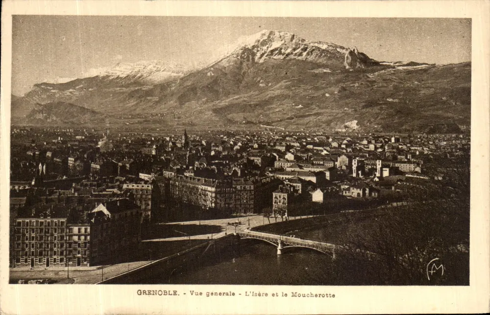 Grenoble - Allgemeiner Blick - Die Isère und der Moucherotte - Vorderseite