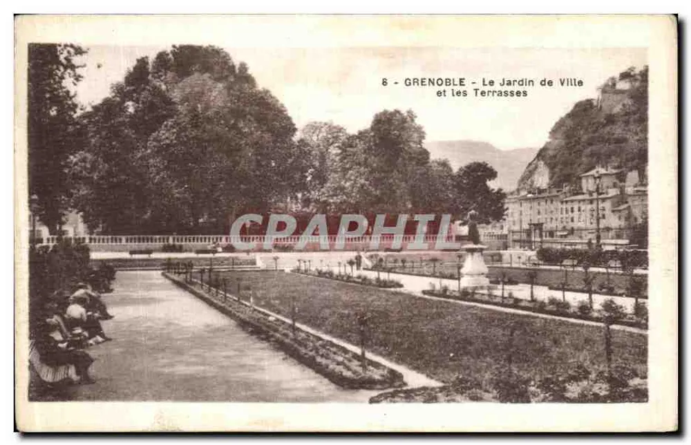 Grenoble - Der Stadtpark und die Terrassen — Edition Martinotto Frères, Grenoble, n°8 - Vorderseite