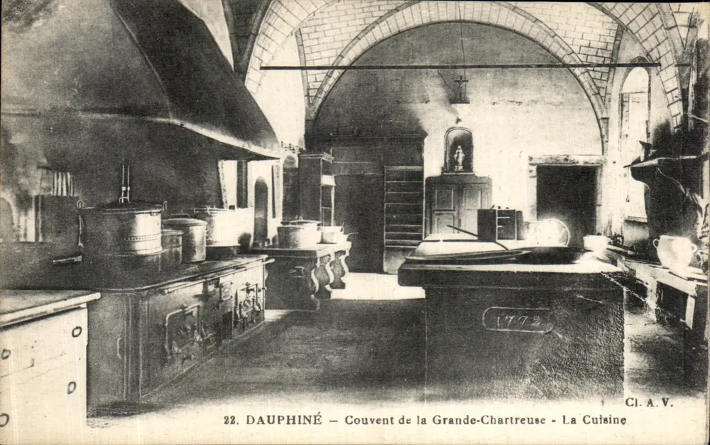 Dauphiné - Kloster der Grande-Chartreuse - Die Küche — Cl.A.V. n°22 - Vorderseite