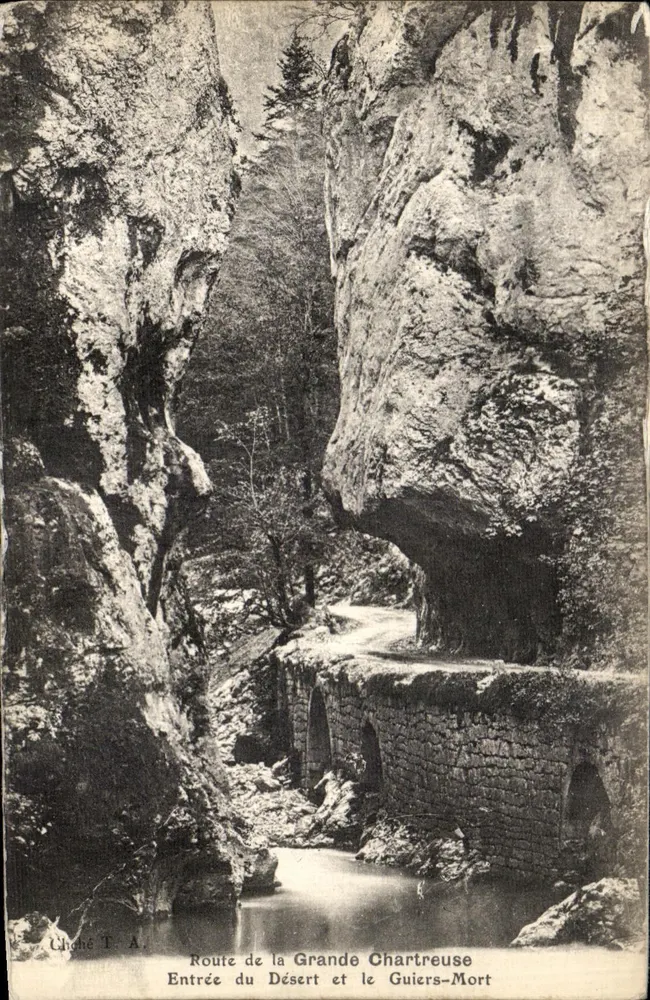 Eingang in den Wüste und Guiers-Mort — Route der Grande Chartreuse — Verlag T.A. Chohé - Vorderseite