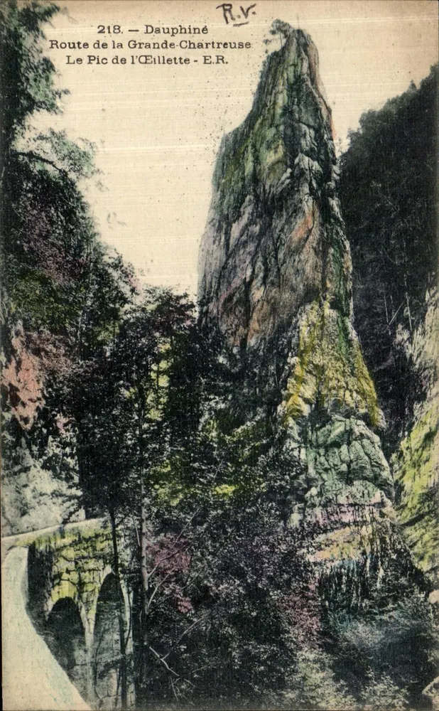 Le Pic de l'Éillette — Dauphiné — Route de la Grande-Chartreuse — E.R. — n°218 - Vorderseite