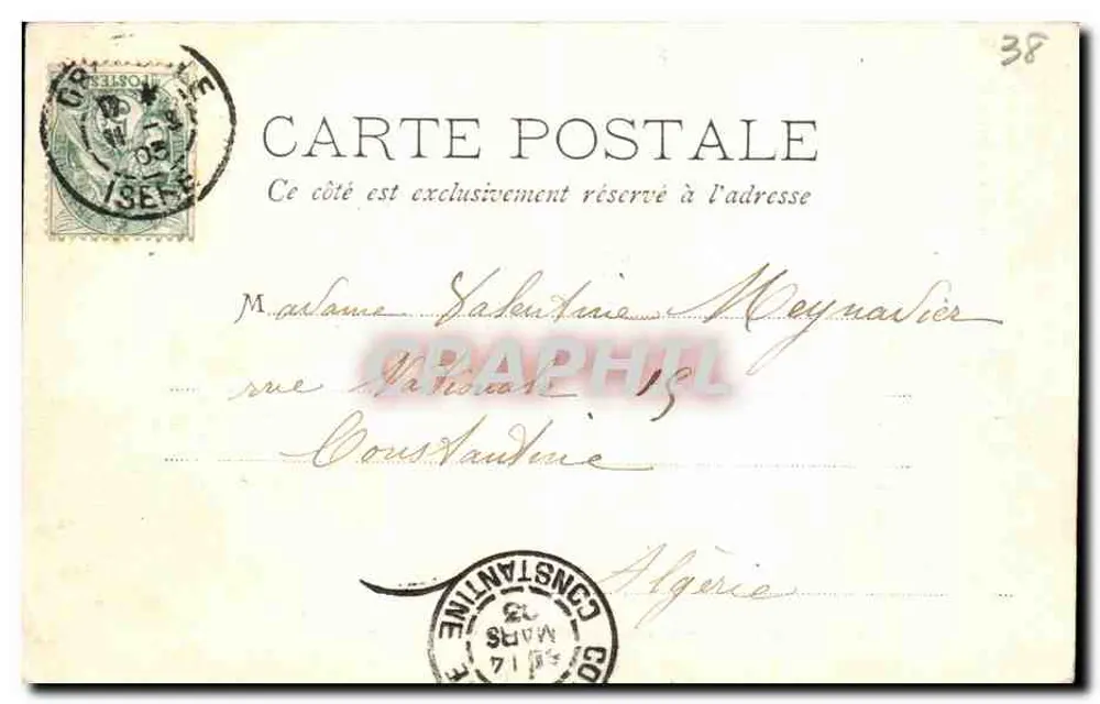 Um Grenoble — Die Alpenkette und die Ufer der Isère — Papeterie des Alpes Eug. Robert, Grenoble - Rückseite