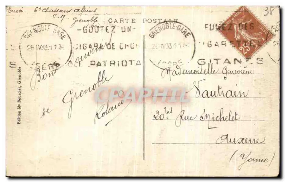 Grenoble — Die Festungen und Brücken über die Isère — Edition Mr Boncier, n°36 - Rückseite