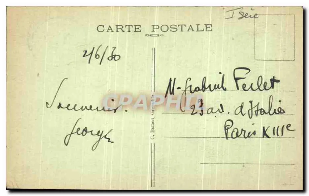 Grenoble — Vista geral e a Vale do Drac — C. Buffet, Grenoble - Verso