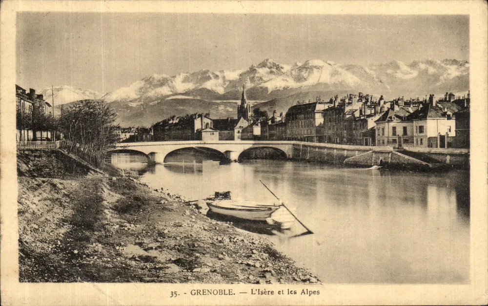 Grenoble — L'Isère et les Alpes — Éditeur La Cigogne, n°35 - Frente
