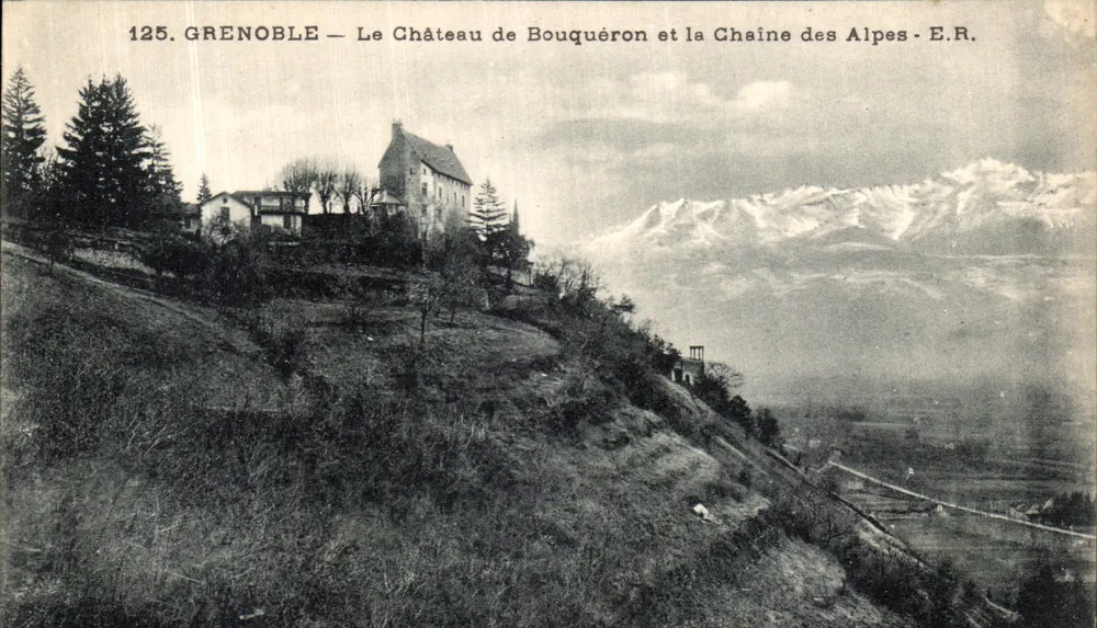 Grenoble — Schloss Bouquéron und die Alpenkette — E.R. n°125 - Vorderseite