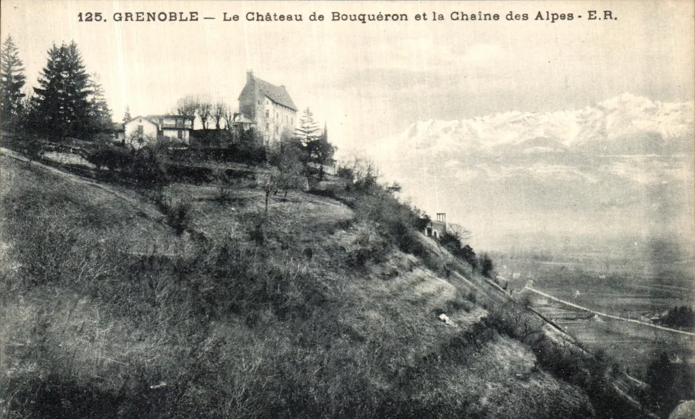 Grenoble — Schloss Bouquéron und die Alpenkette — E.R. - Vorderseite