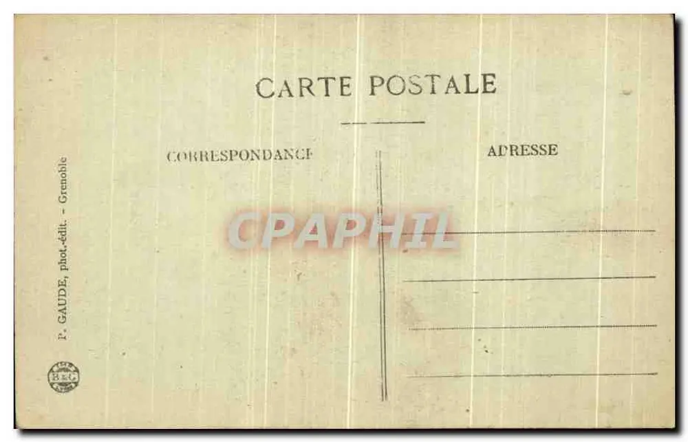 Grenoble — Cours Saint-André und Avenue de Vizille — F. GAUDE, phot.-edit. - Rückseite