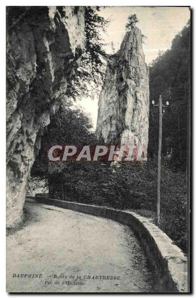 Dauphiné — Estrada da Chartreuse, Pic de l'Éillette — Editor F. Graine, pin-out, Grenoble - Frente