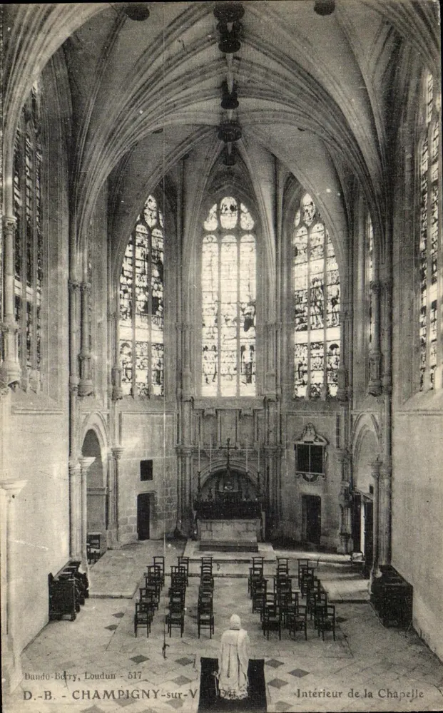 Champigny-sur-Veude — Interno della Cappella — Dando-Berry, Loudun - 517 - Recto