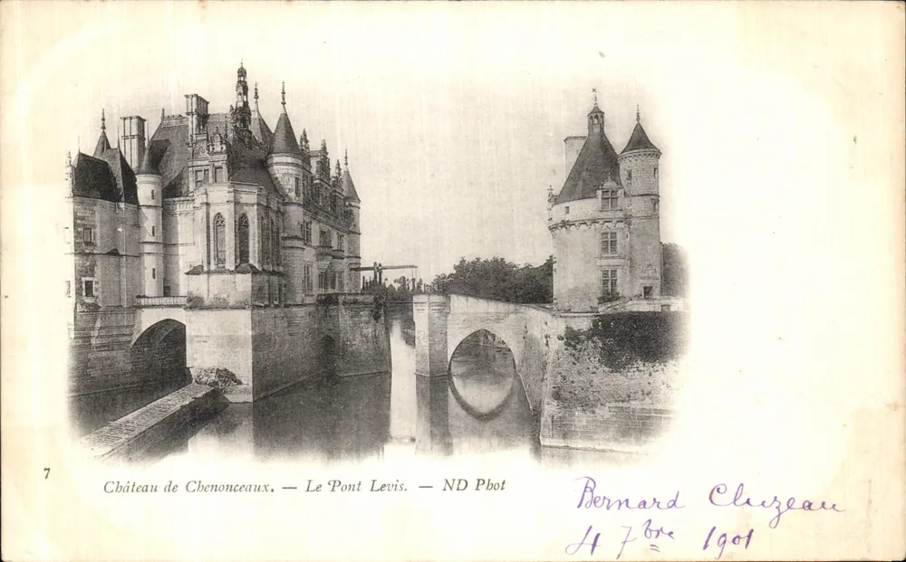 Castelo de Chenonceaux — O Ponte Levis — ND Phot - Frente