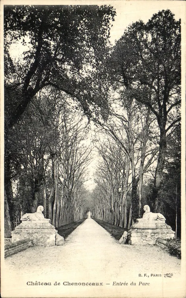 Castelo de Chenonceaux — Entrada do Parque — B. F., PARIS - Frente