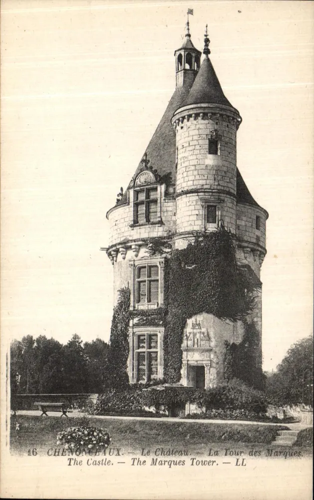 Chenonceaux — O Castelo — Torre das Marcas - Frente