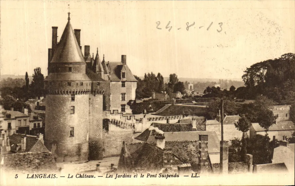 LANGEAIS — Das Schloss — Die Gärten und die Hängebrücke — LL. - Vorderseite