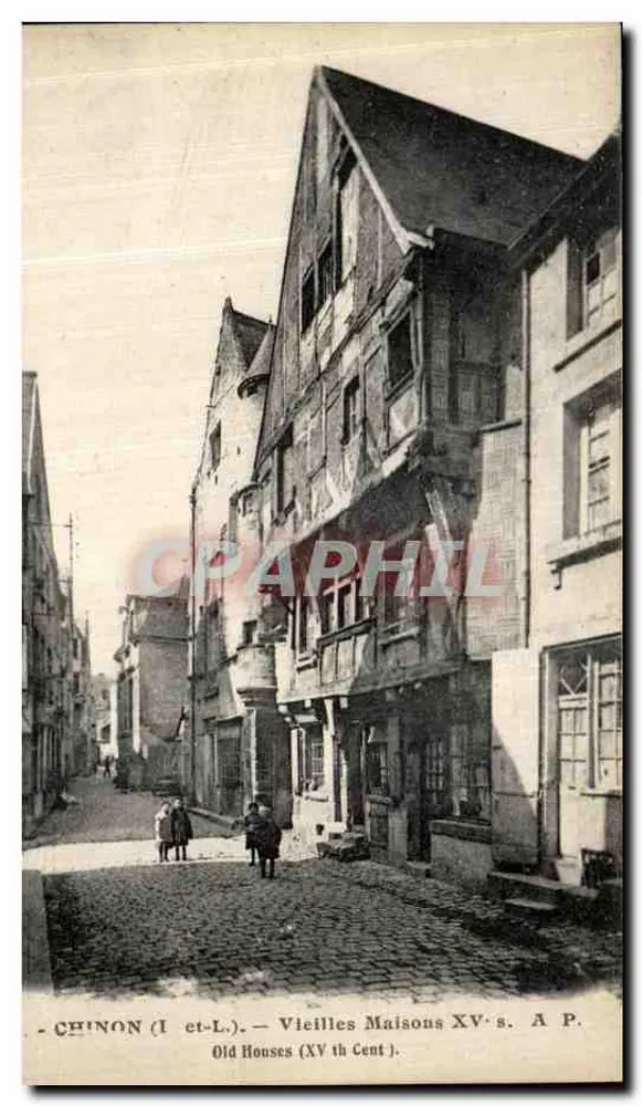 Chinon (Indre-et-Loire) — Alte Häuser 15. Jahrhundert — A.P. - Vorderseite