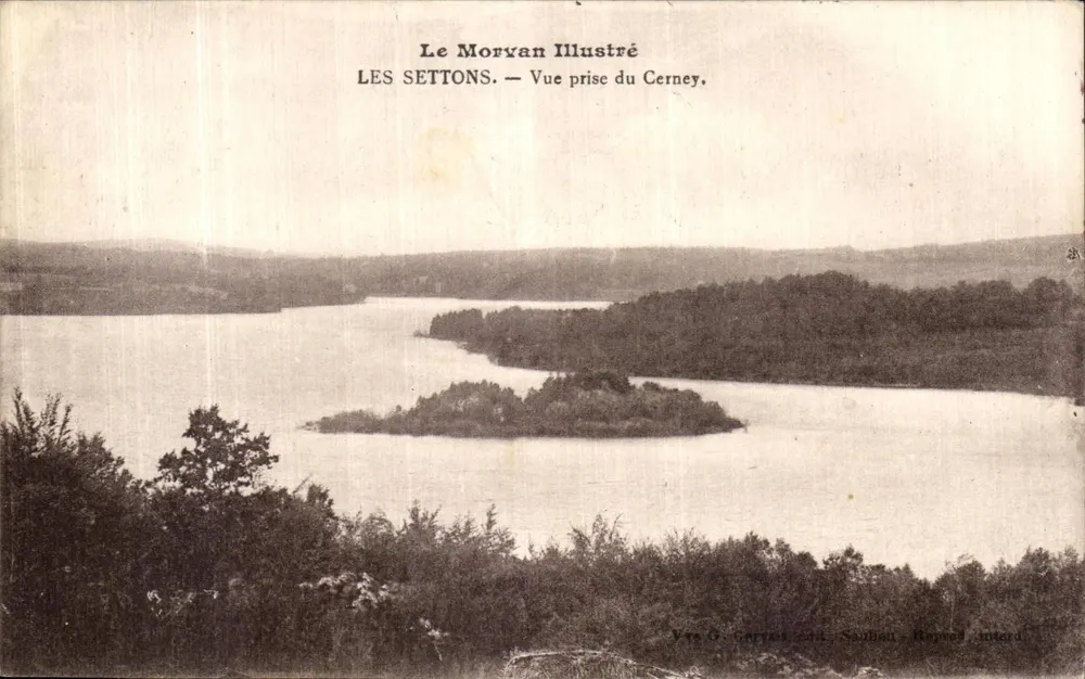 Les Settons — Ansicht von Cerney — Le Moryan Illustré, Verlag G. Carrais, Saulian, Reproduktion verboten - Vorderseite