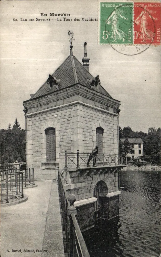 Lac des Settons — Die Turm der Maschinen — A. Duciel, Verleger, Saulieu - Vorderseite