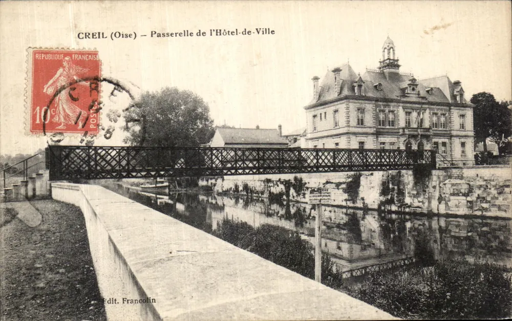 CREIL (Oise) – Brücke des Rathauses – Verlag FrancoLin - Vorderseite