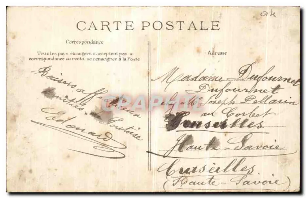 Pontoise — Piazza della Stazione — Editore E.D. n°78 - Verso