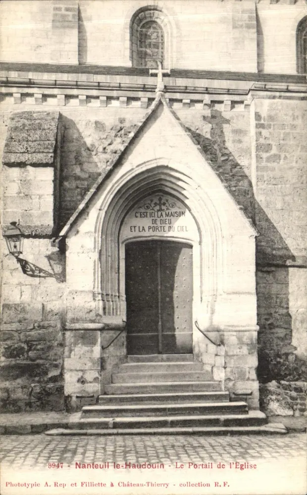 Nanteuil-le-Haudouin — Der Kirchenportal — Phototypie A. Rep und Fillette in Château-Thierry - Vorderseite