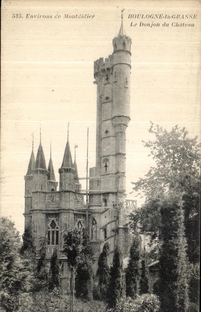 Boulogne-la-Grasse — Der Bergfried des Schlosses — Phototypie Banquier Paris n°535 - Vorderseite