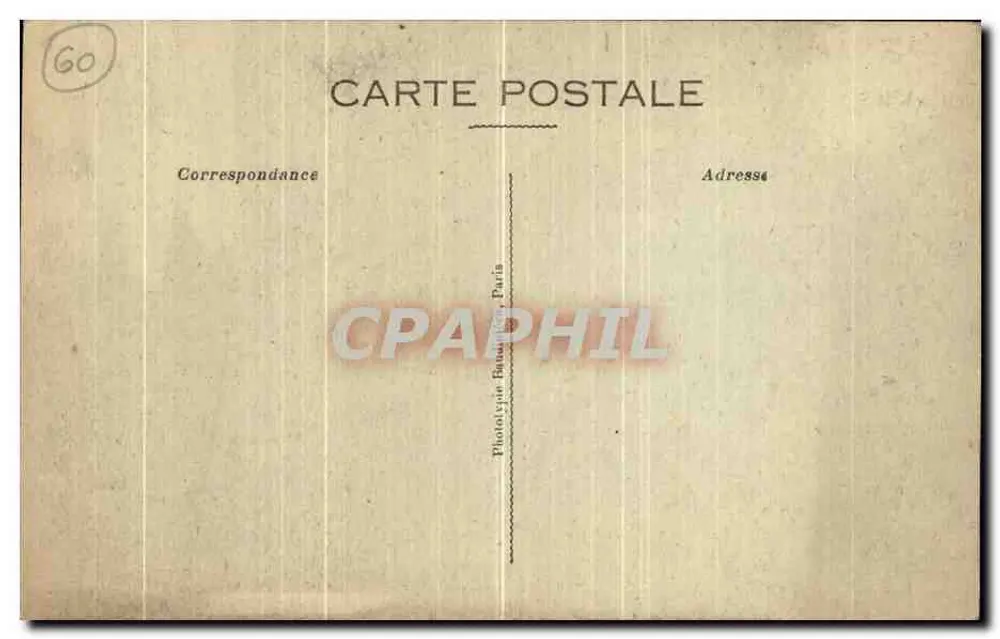 Boulogne-la-Grasse — Der Bergfried des Schlosses — Phototypie Banquier Paris n°535 - Rückseite