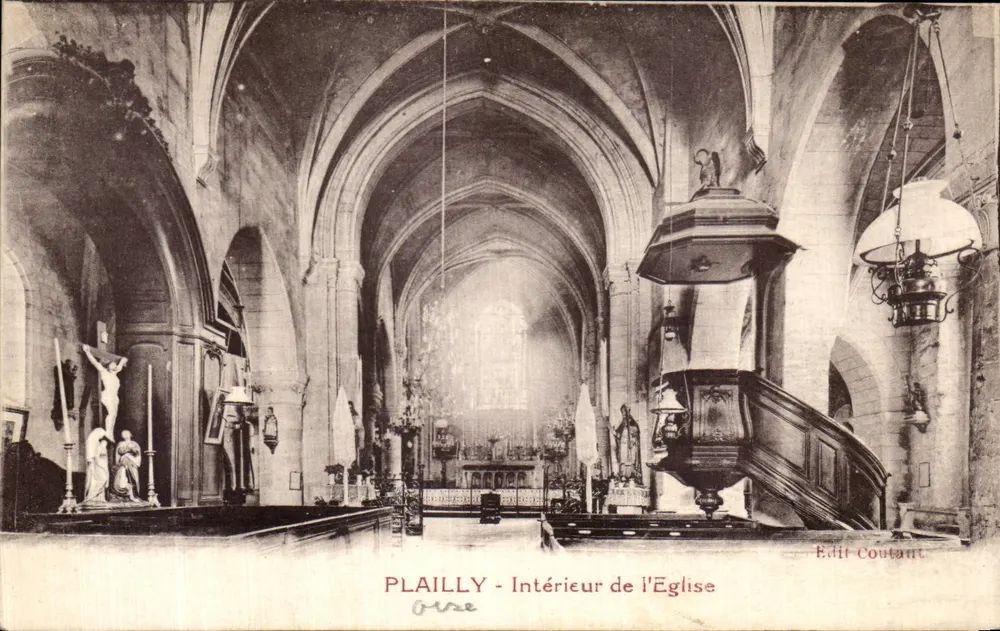 Plailly — Interior da Igreja — Edit Coutant - Frente