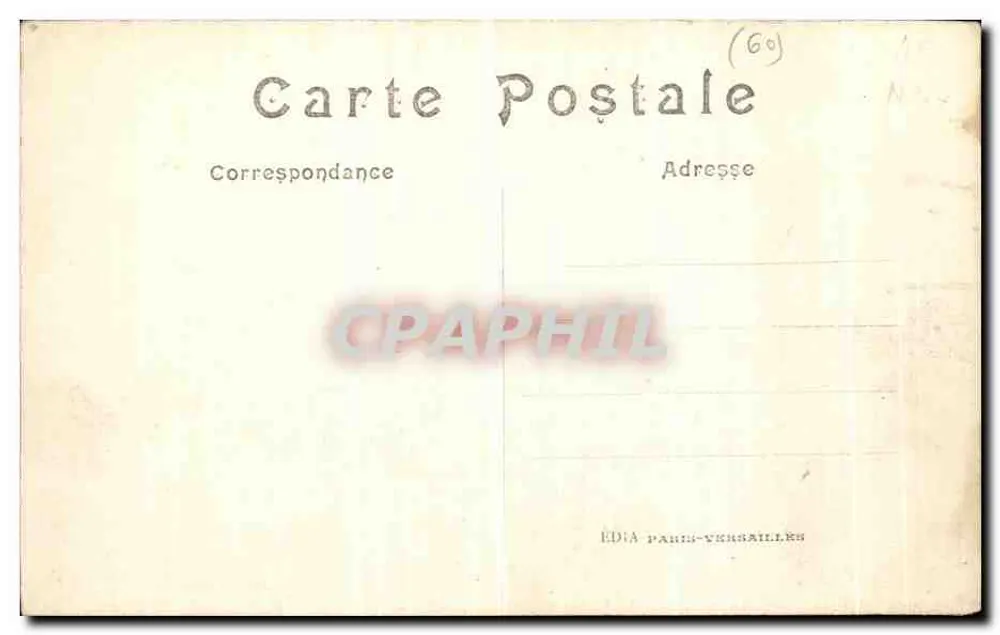 Senlis — Rua incendiada durante a Guerra de 1914 — Editor L.L. - Verso