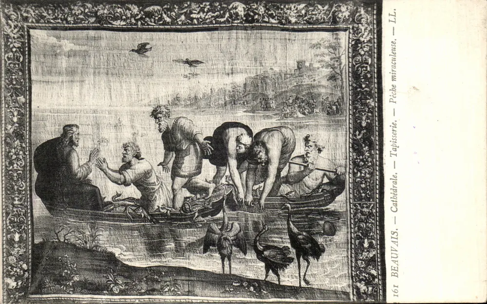 Wunderbare Fischerei — Wandteppich — Kathedrale — Beauvais - Vorderseite