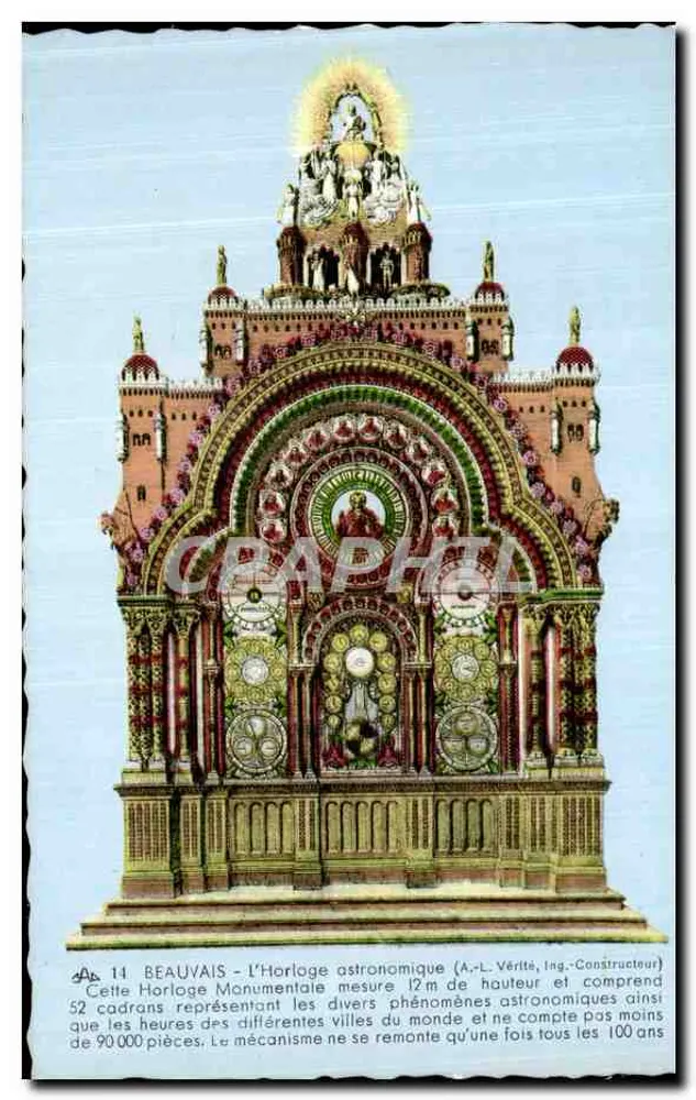 Beauvais - A Relógio Monumental — A.-L. Vérité, Engenheiro-Construtor - Frente
