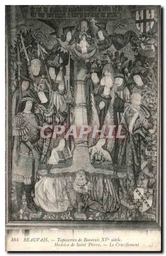 Beauvais — Tapisseries de Beauvais 15. Jahrhundert. Geschichte des Petrus — Das Kreuzigung - Vorderseite