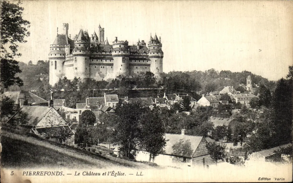 Pierrefonds — Il Castello e la Chiesa — Edizione Varin, n°5 - Recto