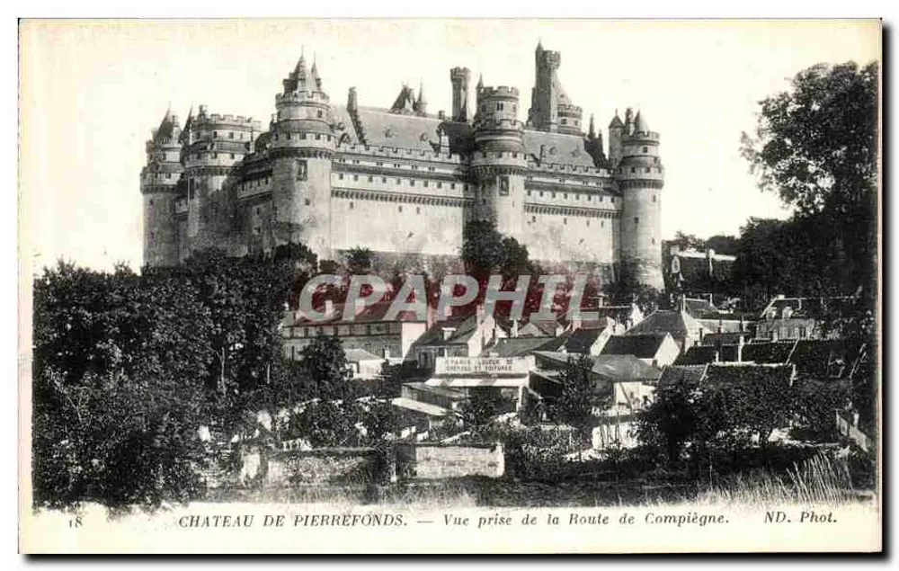 Castelo de Pierrefonds — Vista tirada da Estrada de Compiègne — ND. Fot. - Frente