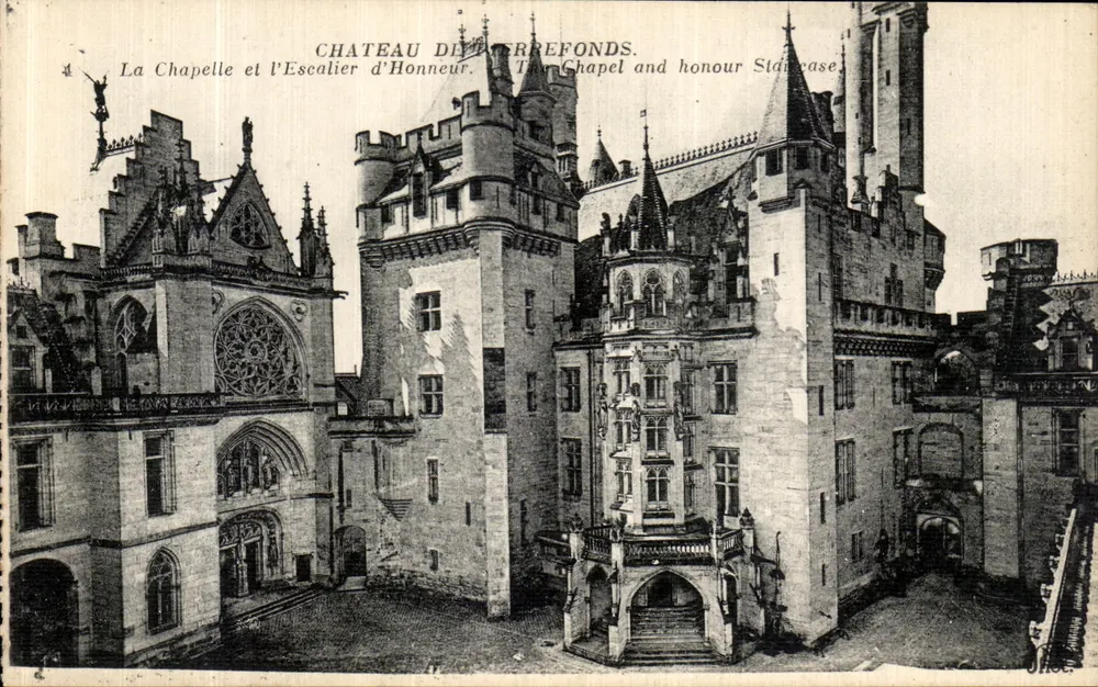 Schloss Préfonds — Die Kapelle und die Ehrenstiege — Verlag: J. F. Levy, Paris - Vorderseite