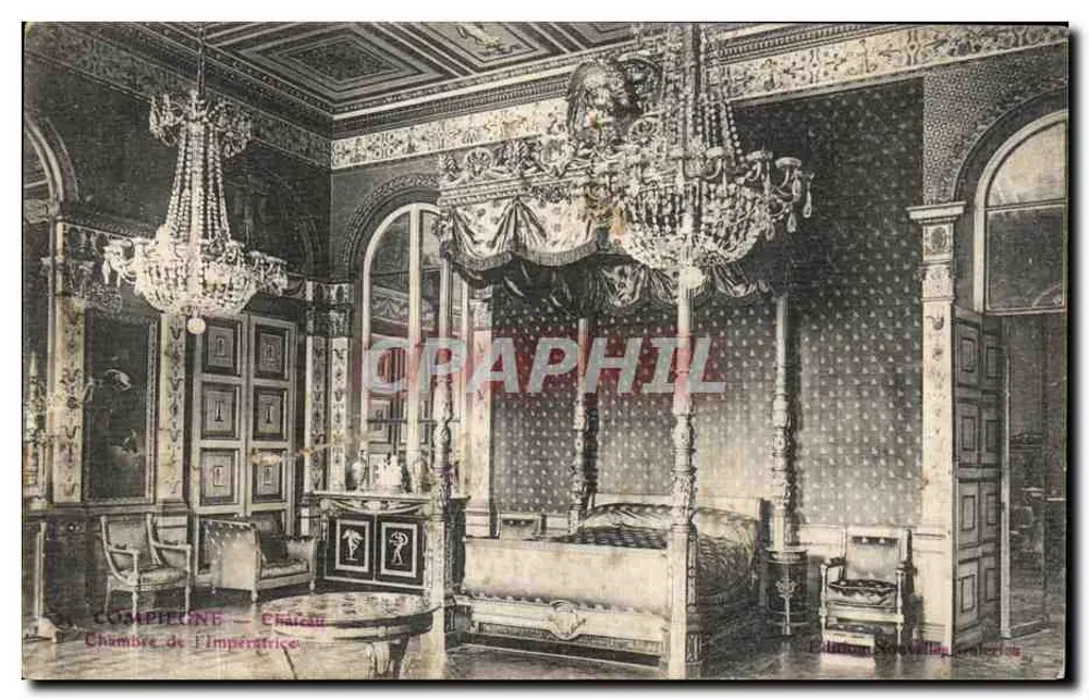 Compiegne — Castelo — Quarto da Imperatriz — Edição S. Vallée, n° 60 - Frente