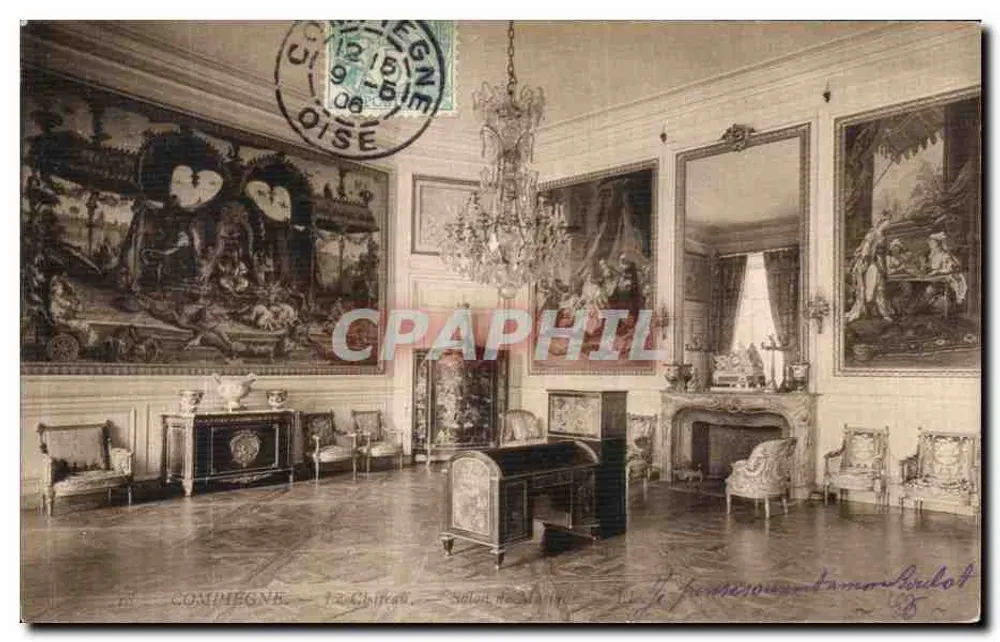 Compiègne — O Castelo, Salão de Marie — Editor L. Chiffreau - Frente