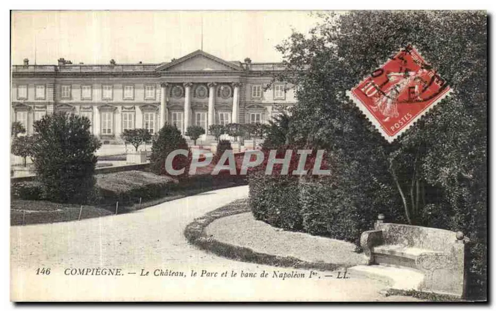 Compiègne — Schloss, Park und Bank von Napoleon I. — LL - Vorderseite