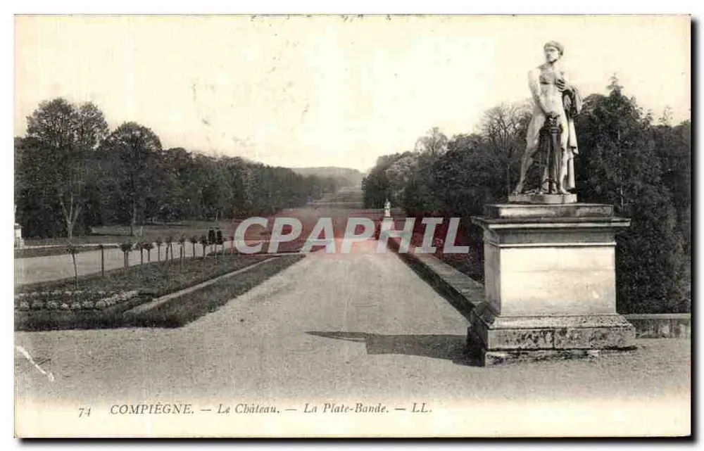 Compiègne — Le Château — La Plate-Bande — LL. — Éditeur LL. - Frente