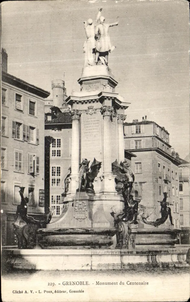 Monument do Centennium — Grenoble — Fotografia A. V. - L. Pons, wydawca - Awers