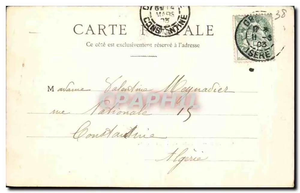 Grenoble — O Hotel da Prefeitura — Gaillard, partumeur, Grenoble - Verso