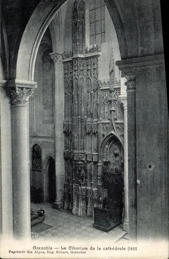 Grenoble — O Cibório da catedral (1455) — Papeterie das Alpes, Eug. Robert, Grenoble - Frente