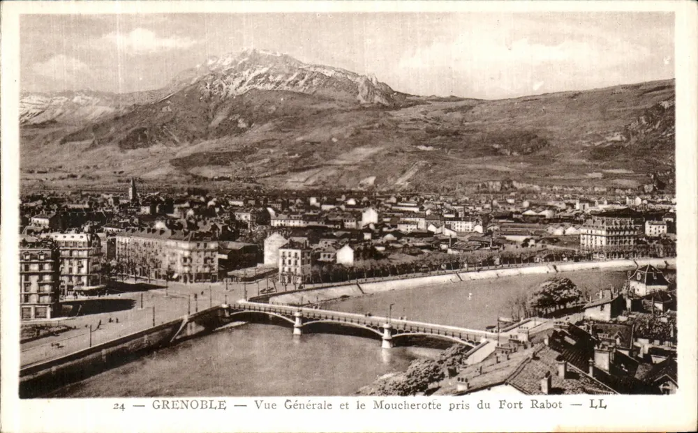 Grenoble — Allgemeiner Blick und der Moucherotte vom Fort Rabot aus — LL - Vorderseite